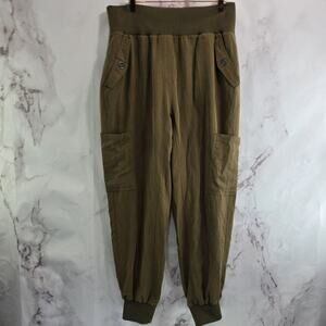 Maeve Pants Womens Small Olive Army Jogger High Rise Crop Cicerone Boho